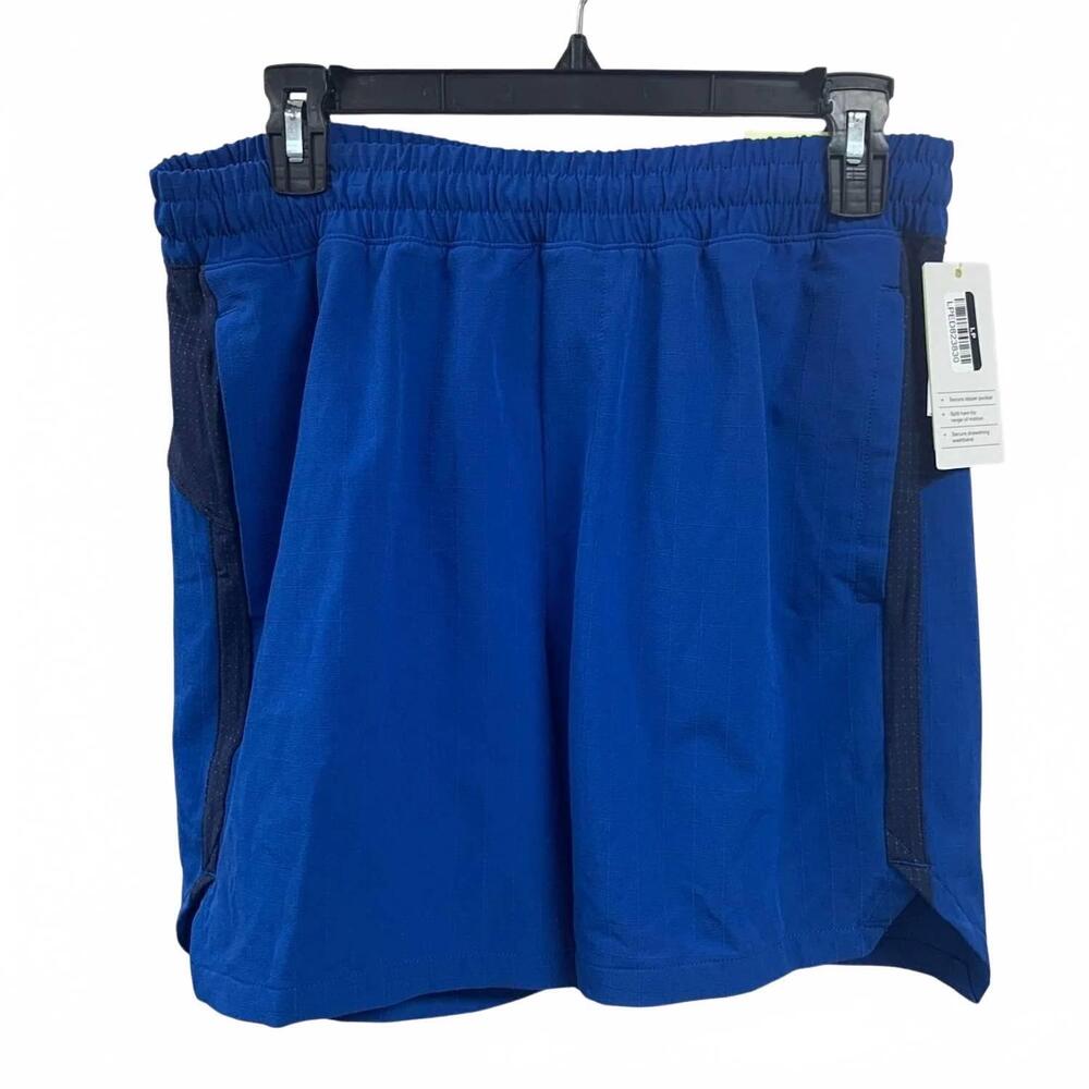 NEW ALL IN MOTION men's quick dry moisture wicking secure pocket shorts in navy